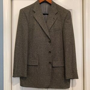 Tallia Uomo Sabbia Silk Wool 3 Button Sport Coat, 44 Long